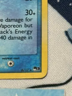 Pokemon TCG Vaporeon 6/17 Pop Series Promos, Holo Rare Card MP + - Image 5