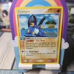 Swampert 27/100 EX Crystal Guardians Pokemon Card Reverse Holo Rare NM-LP - Image 1