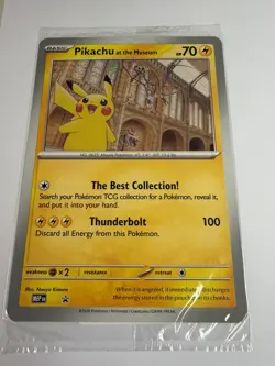 Pokemon x Natural History Museum Promo - Pikachu At The Museum JUMBO card - Image 1