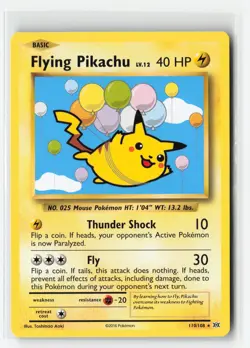 FLYING PIKACHU 110/108 XY EVOLUTIONS POKEMON TCG NM - Image 1