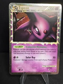 Espeon Prime 81/90 Undaunted Holo Rare Pokemon TCG Card - Image 2