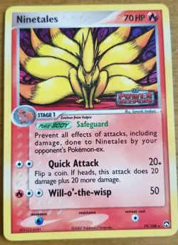 Rare! Ninetails EX Power Keepers Very rare card! 19/108 Holo Pokemon TCG CCG - Image 1