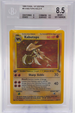 Kabutops Holo BGS 8.5 1999 Fossil 1st Edition Pokemon #9 - Image 1
