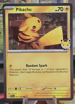Pikachu 051/162 - Pokemon Day 2026 Cosmo Holo - 30th Anniversary Promo Near Mint - Image 1