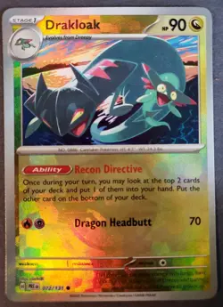 Pokemon TCG Drakloak Master Ball Pattern Prismatic Evolutions NM 072/131 - Image 1
