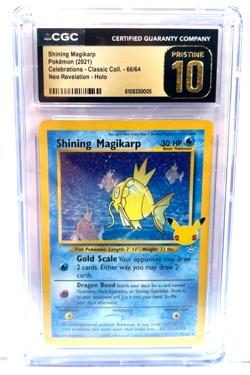 2021 POKEMON " PRISTINE " GRADE 10 ! SHINING MAGIKARP # 66/64 LOW POP AWESOME !! - Image 1