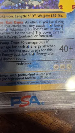 Pokemon TCG Blastoise EX Sir Scarlet & Violet 151 Grade 10 (FEW SCRATCHES) - Image 2