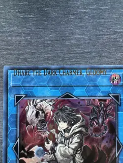 YuGiOh! Dharc The Dark Charmer, Gloomy RA03 - Error Misprint Name Shift NM - Image 3