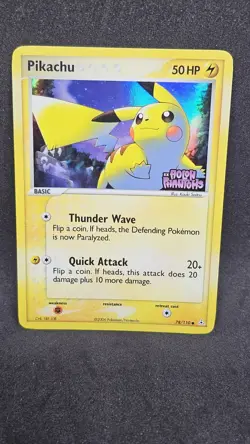 Pokemon Pikachu Card 78/110 EX Holon Phantoms Reverse Holo Stamped LP/EXC - Image 1