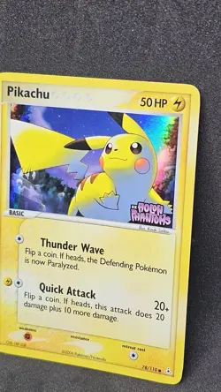 Pokemon Pikachu Card 78/110 EX Holon Phantoms Reverse Holo Stamped LP/EXC - Image 2