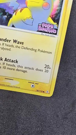 Pokemon Pikachu Card 78/110 EX Holon Phantoms Reverse Holo Stamped LP/EXC - Image 5