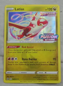 Latias SWSH171 Pokemon Sword & Shield Promo PreRelease Holo Rare Card NM - Image 1