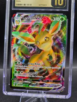 CGC Pristine 10 2021 Pokemon Leafeon VMAX #008/203 Evolving Skies Full Art - Image 2