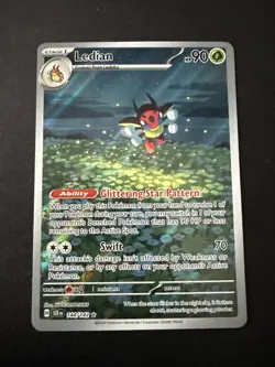 Pokemon TCG Ledian Holo Illustration Rare Card 144/142 Stellar Crown Sv07 - Image 1