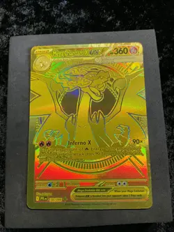 2024 Pokemon Gold Mega Charizard X EX Phantasmal Flames 130/94 - Image 1