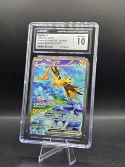 2023 Pokemon Scarlet & Violet Zapdos EX Illustration Rare 202 CGC Gem Mint 10 - Image 1
