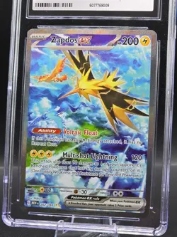 2023 Pokemon Scarlet & Violet Zapdos EX Illustration Rare 202 CGC Gem Mint 10 - Image 2