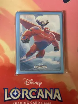 Disney Lorcana Baymax Armored Companion Foil Sleeves Nationals Prize Sealed New - Image 1