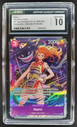 2025 ONE PIECE CCG NAMI ALTERNATE ART OP09-070 CGC 10 PT - Image 1