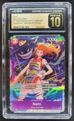 2025 ONE PIECE CCG NAMI ALT ART OP09-070 CGC 10 PRISTINE PT - Image 1