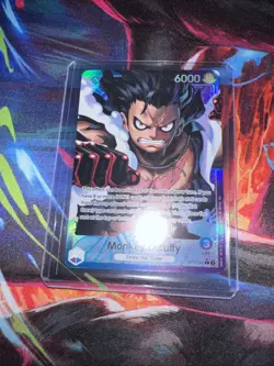 One Piece Monkey D Luffy OP11-040 A Fist of Divine Speed Alt Art Leader - NM - Image 3