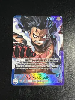 One Piece Monkey D Luffy OP11-040 A Fist of Divine Speed Alt Art Leader - NM - Image 1