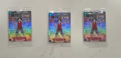 3⃣ Three ONE PIECE CARDS US College Basketball 🏀Monkey D. Luffy SEALED - Image 1