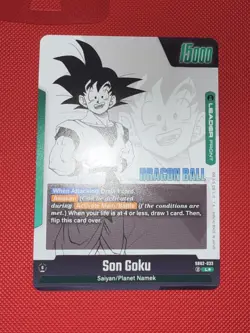 Son Goku SB02-033 Gold Leader Manga Booster 02 Dragon Ball Card English - Image 2