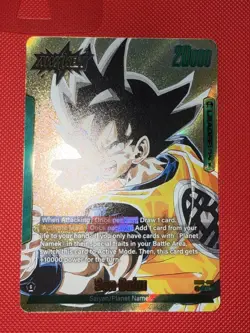 Son Goku SB02-033 Gold Leader Manga Booster 02 Dragon Ball Card English - Image 3