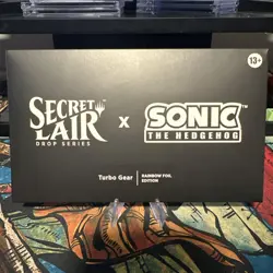 MTG Secret Lair Sonic the Hedgehog Turbo Gear - Rainbow Foil - New/Sealed - Image 1