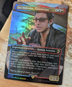 MTG Ian Malcolm Chaotician, Jurassic World NM FOIL - Image 1