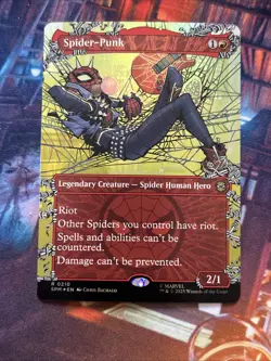 Spider-Punk (0210) (Borderless) Marvel's Spider-Man Foil NM-M Unplayed MTG 0210 - Image 1