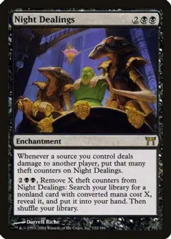 Night Dealings FOIL ~ Champions of Kamigawa [Near Mint][Magic MTG] - Image 1