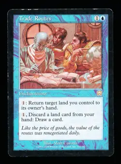 * * 1x Trade Routes x1 * * Mercadian Masques MTG MP Moderately Played - Image 1