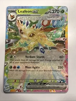 pokemon prismatic evolutions leafeon ex 006/131 TCG NM - Image 1
