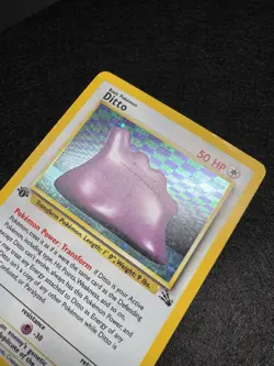 Pokemon TCG 1st Edition Ditto Holo Rare 3/62 1999 Vintage Fossil - Image 5