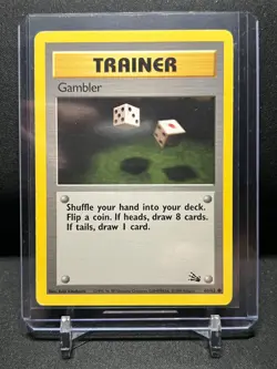 Gambler 60/62 Trainer Pokemon 1999 Fossil - LP - Image 1