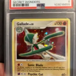 2007 POKEMON DIAMOND & PEARL SECRET WONDERS #6 GALLADE-HOLO PSA 8 Swirl - Image 3