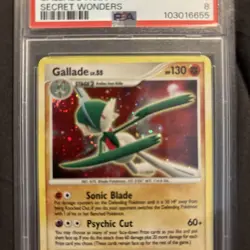 2007 POKEMON DIAMOND & PEARL SECRET WONDERS #6 GALLADE-HOLO PSA 8 Swirl - Image 5