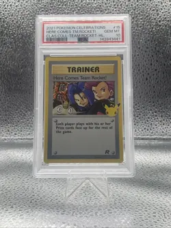 Pokemon Celebrations Here Comes Team Rocket 15/82 Psa 10 - Image 1