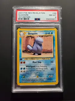 Pokemon Quagsire Neo Revelation 1st Edition #48 PSA 8 - Image 1