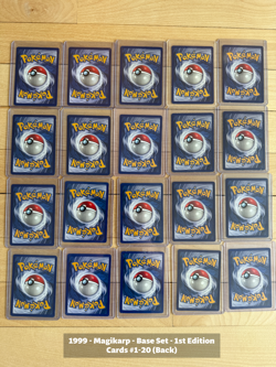1999 Pokemon Magikarp 1st Edition Shadowless Base Set – Lot of 80 – Near Mint - Image 2