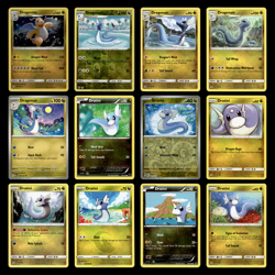 12x Dragonite Lot Dragonair Dratini 96.0 Sun Moon Pokemon Cards Collection Set - Image 1