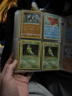 pokemon cards assortment of cards with binder almost whole binder full of cards. - Image 2
