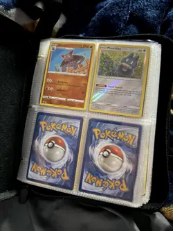 pokemon cards assortment of cards with binder almost whole binder full of cards. - Image 5