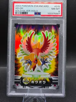 PSA 8 Ho-Oh 015 Holo Card Pokemon Advanced Generation Zukancard Zukan - Image 1