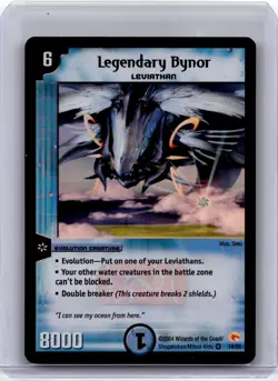 2004 Duel Masters Trading Card DM-02 Legendary Bynor #18/55 Super Rare Holo Foil - Image 1