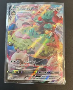 Pokemon TCG Snorlax VMAX Holo Ultra Rare Card Sword & Shield Base Set 142/202 - Image 1