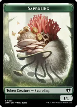 MTG {Saproling Token} // {Stoneforged Blade Token} - Commander Masters #T35T46 - Image 1