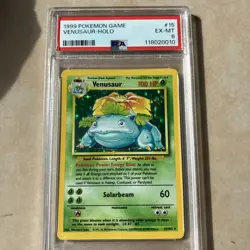 1999 Pokemon TCG Venusaur Holo Rare Card 015/102 Grade 6 PSA - Image 4
